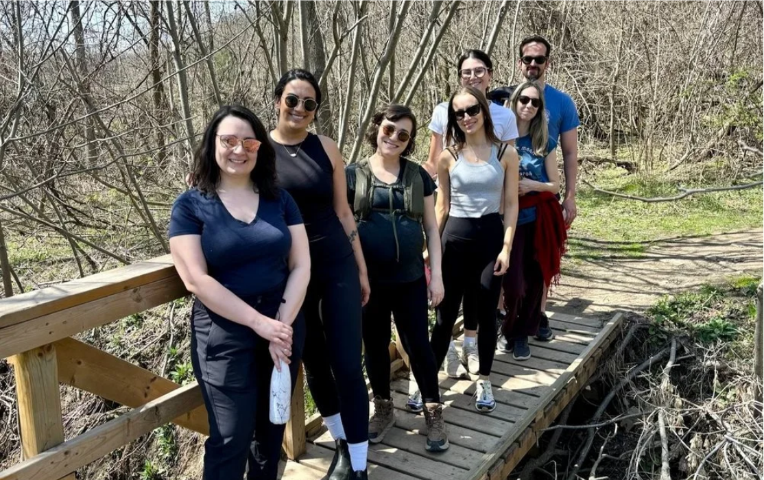 Isenberg Lab team on a nature trail